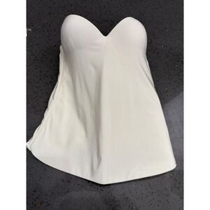 Felines bridal Longline Bustier Corset 7643 White Strapless 34B Wedding Lingerie